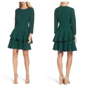 Eliza J Green Ruffle Dress